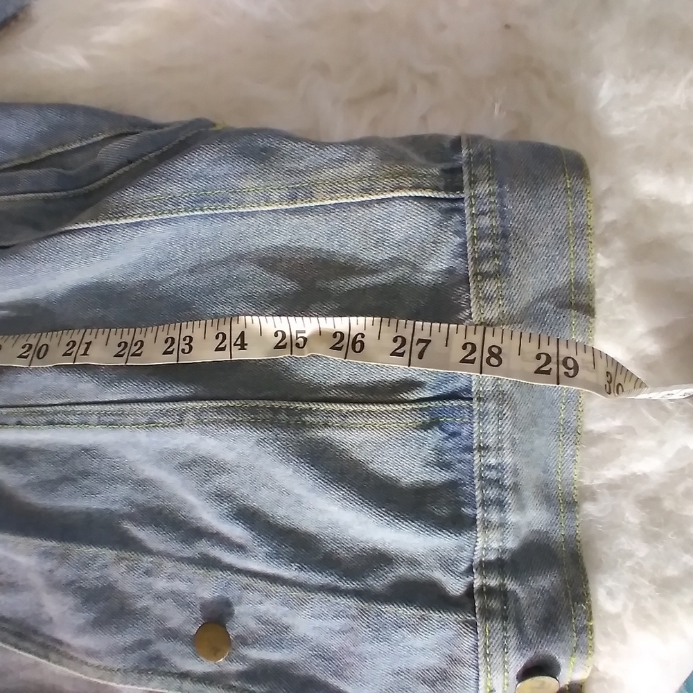 Diani sequins design jean  jacket size small baggy - Picture 11 of 12